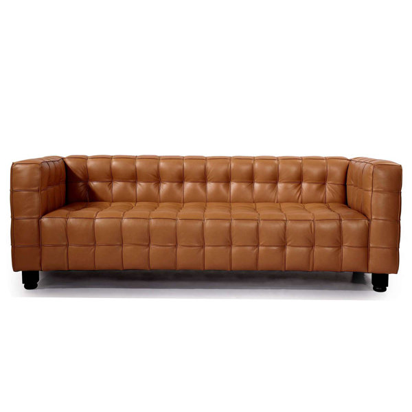 Kardiel Kubus Mid Century Modern Leather Chesterfield Sofa Wayfair